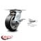 Service Caster 5 Inch Rubber on Aluminum Caster with Roller Bearing and Brake/Swivel Lock SCC SCC-35S520-RAR-SLB-BSL - alternate 4